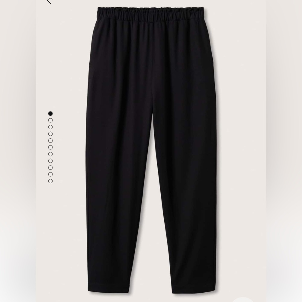 Elastic waist crop trousers